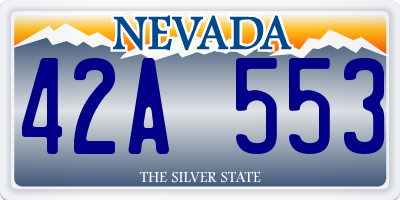 NV license plate 42A553