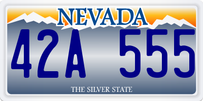 NV license plate 42A555