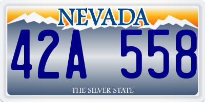 NV license plate 42A558