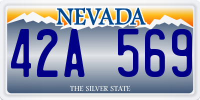 NV license plate 42A569