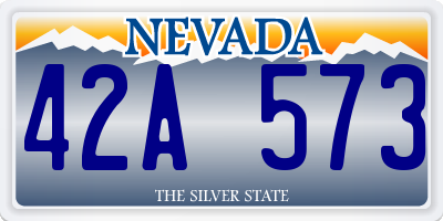 NV license plate 42A573