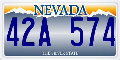 NV license plate 42A574