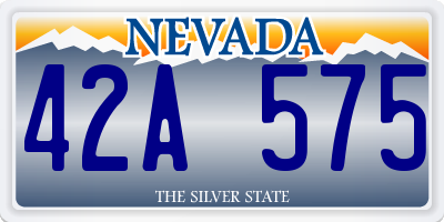 NV license plate 42A575