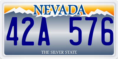 NV license plate 42A576