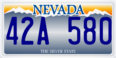 NV license plate 42A580