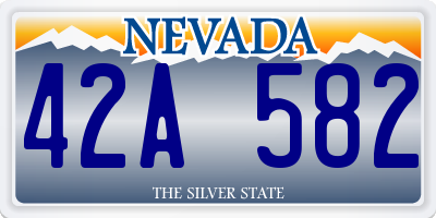 NV license plate 42A582