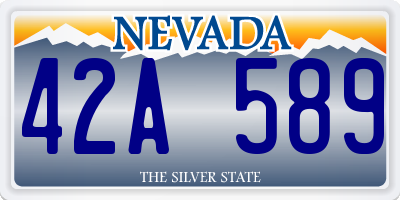 NV license plate 42A589