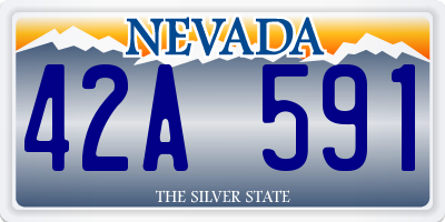 NV license plate 42A591