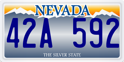 NV license plate 42A592