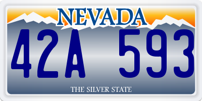 NV license plate 42A593