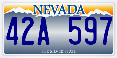NV license plate 42A597