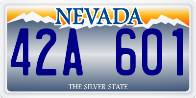 NV license plate 42A601