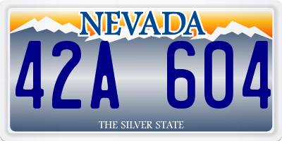 NV license plate 42A604