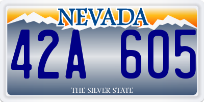 NV license plate 42A605