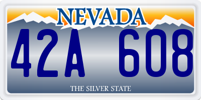 NV license plate 42A608