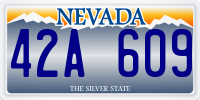 NV license plate 42A609