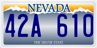 NV license plate 42A610