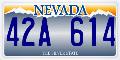 NV license plate 42A614