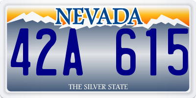 NV license plate 42A615