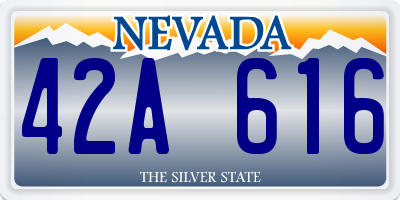 NV license plate 42A616