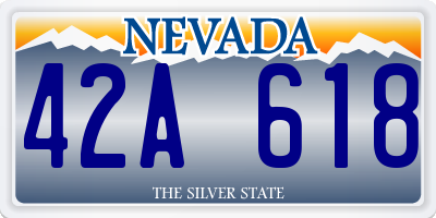 NV license plate 42A618