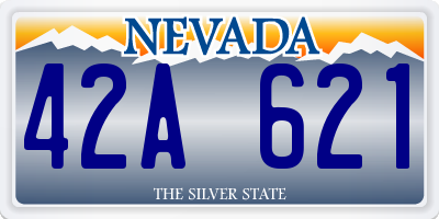 NV license plate 42A621