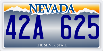 NV license plate 42A625