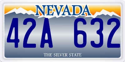 NV license plate 42A632
