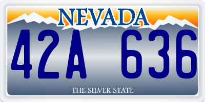 NV license plate 42A636