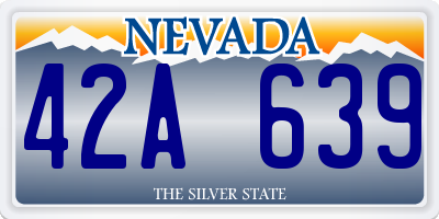 NV license plate 42A639