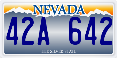 NV license plate 42A642