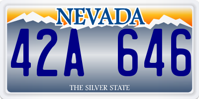 NV license plate 42A646