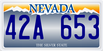 NV license plate 42A653