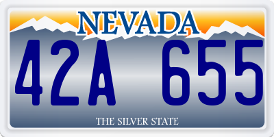 NV license plate 42A655