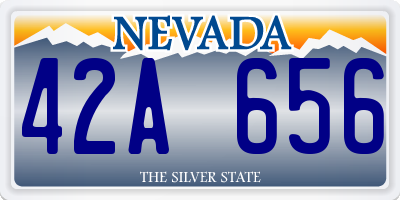 NV license plate 42A656