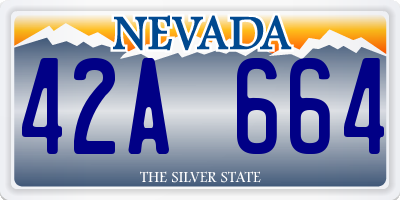 NV license plate 42A664