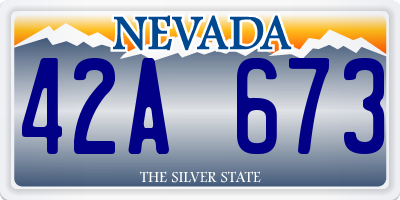 NV license plate 42A673