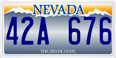 NV license plate 42A676