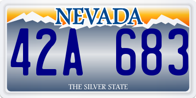 NV license plate 42A683