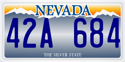 NV license plate 42A684
