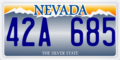 NV license plate 42A685