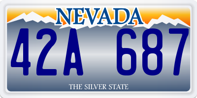 NV license plate 42A687
