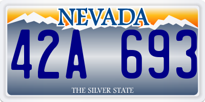 NV license plate 42A693