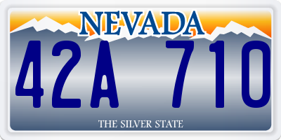 NV license plate 42A710