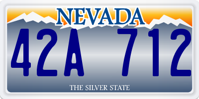 NV license plate 42A712