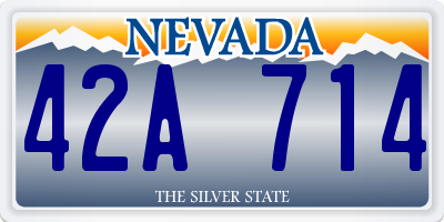 NV license plate 42A714