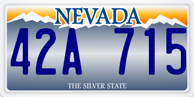 NV license plate 42A715