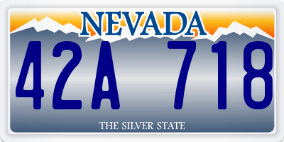 NV license plate 42A718