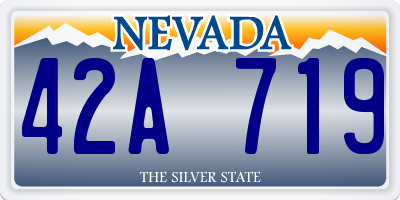 NV license plate 42A719