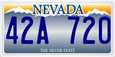 NV license plate 42A720